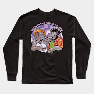 Couple Hippo Weed Long Sleeve T-Shirt